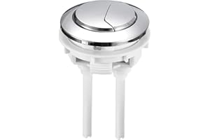 uxcell Toilet Tank Button Dual Push Flushing Toilet Button Adjustable Replacement Button for 58mm(2.28") Hole Cistern Lid