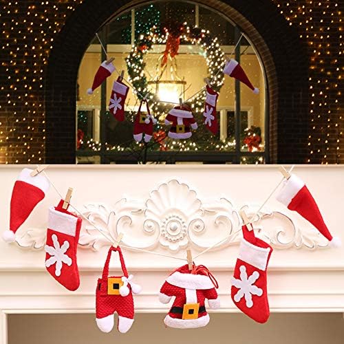 Christmas Gifts xingLjp Christmas Decoration DIY Hat Socks Clothes Pants Bunting Party Bar Home Banner