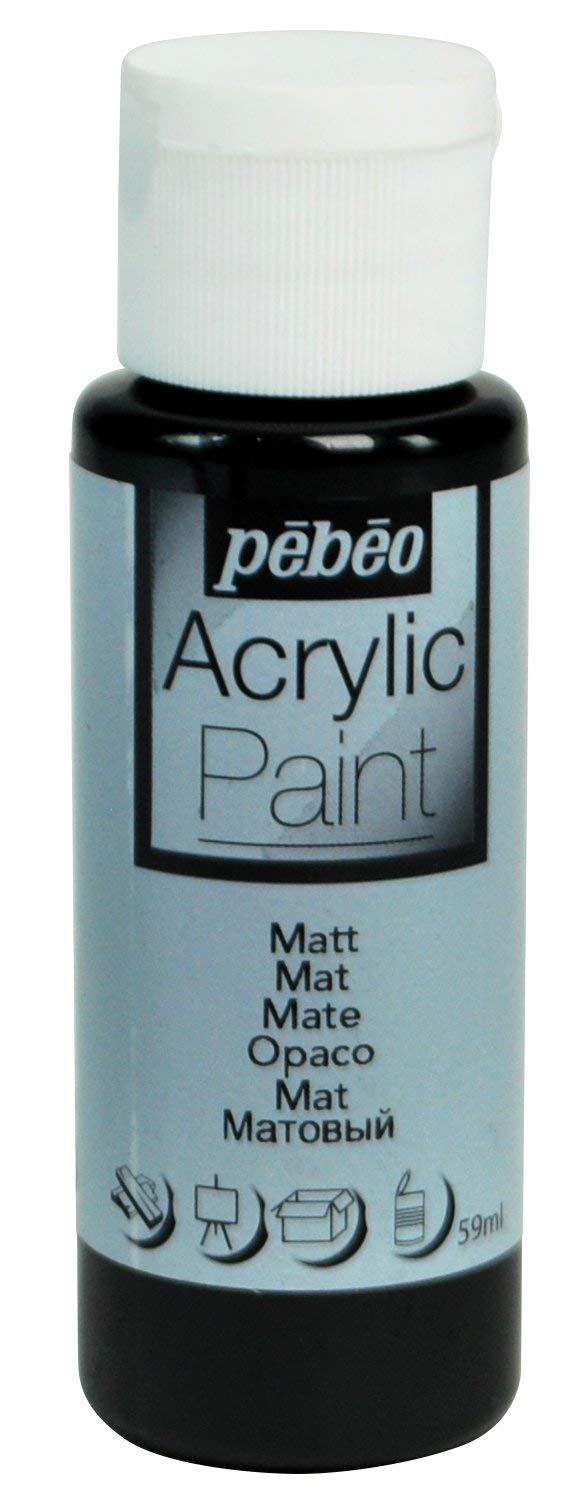 PEBEO 97817 ACRYLIC 59ML MATT BLACK, 3.3 x 3.3 x 10 cm