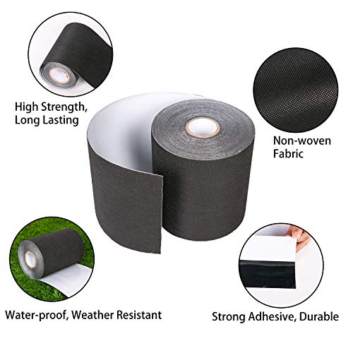 Rhomtree Artificial Grass Tape Self Adhesive Seaming Turf Tape Garden Lawn Mat Rug Jointing Synthetic Turf Seam Glue (6inch X 65.6feet(15CM X 20M))