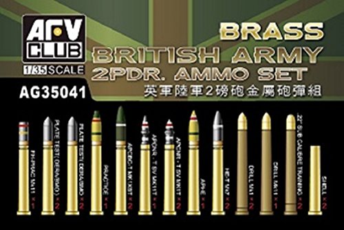 Afv Club Model Kit Detail - British Army 2 Pdr Ammo Set - 1:35 Scale - Ag35041