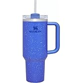 Stanley Quencher H2.0 FlowState Stainless Steel Vacuum Insulated Tumbler with Lid and Straw for Water, Iced Tea or Coffee, Smoothie and More, 30oz - Deep Iris Speckle