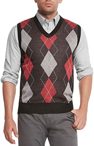 Men's Argyle V-Neck Sweater Vest