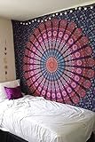 Jaipur Handloom Purple Pink Peacock Mandala Tapestry Mandala Throw, Bohemian Tapestry, Purple Tapestry, Mandala Bedspread, Tapestry Throw, Picnic Blanket