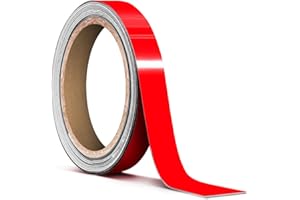 VViViD Vinyl Tape Pinstripe Red Fluorescent Neon Gloss Adhesive Automotive Film (1/2" x 20ft)