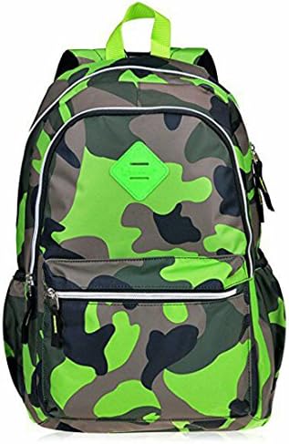 Neonr New School Bags Backpack Fashion Bookbag for Kids Middle School Shoulder Bag for Girls and Boys (Camouflage Green)