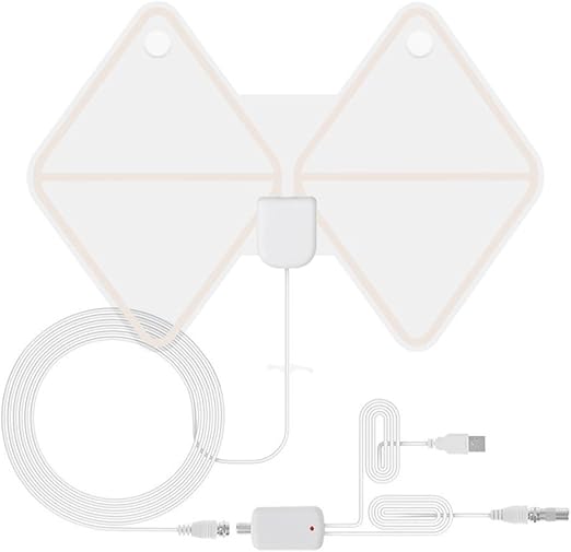 Antenne Tv Interieur Puissante Chaines Gratuites Tnt Numerique Full Hd Cable Coaxial 4m De Haute Performance Rayon De 50 Miles 25db Antenne Reception Signal Uhf Vhf Hdtv Atsc Butterfly Shaped Amazon Fr High Tech