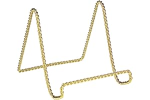 National Artcraft® 5" x 6" Brass-Finish Twisted-Wire Display Stand (Pkg/3)