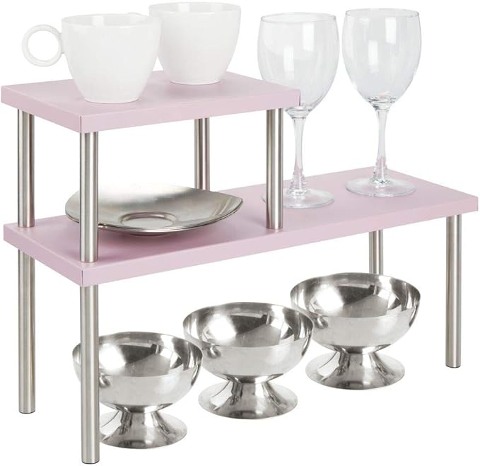 Amazon.de: mDesign Küchenregal mit 2 Ablagen - schmales Tellerregal für