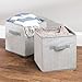 InterDesign Aldo Fabric Closet Storage Organizer Cube for Toys, Sweaters, Accessories - Pack of 2, Gray
