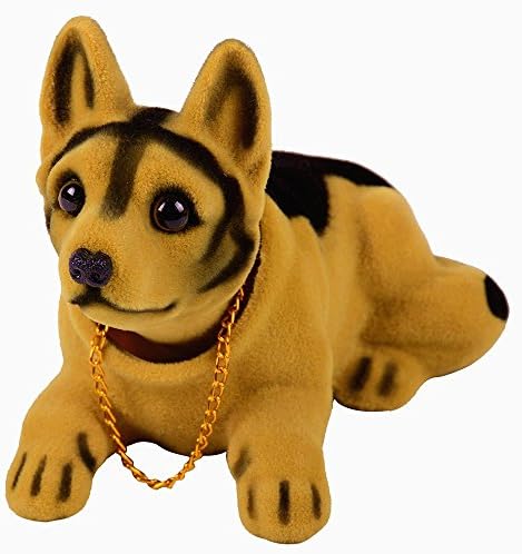 Handmade childhood memory BobbleHead Dogs Car Dash Ornaments for Car Interior Decorations,rocking head dpg made by superior Natura Resin great gift(shepherd)