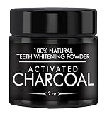 Activated Charcoal Natural Teeth Whitening Powder (2 oz) by Earthborn Elements, Highest Quality, USP Pharmaceutical & Food Grade, Vegan, Gluten-Free