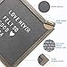 Gray Letter Board 12x12 Word Board with Stand, 290 White Plastic Letters, Nail File & Letter Bag, Perfect Mothers Gift by Muga