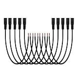 SIM&NAT DC Female 5.5mmx2.1mm Power Jack Adapter Plug Pigtail Cable, 20inch DC Power Pigtail Female Jack Wire for CCTV Security Camera, DVR, HDVD, LED Strip Light, Low Voltage Application, Pack of 10