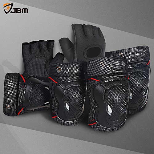 image for JBM international JBM BMX Bike Knee Pads and Elbow Pads with Wrist Gua