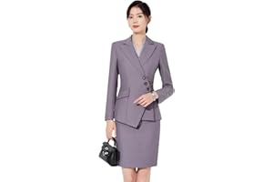 Women's Elegant Professional Suit Jacket Set Front Desk Manager Work Clothes