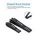 Prefer Beauty – Stainless Steel Sharp Nail Clippers Kit for Fingernails & Toenail + 1 Black Nail Cleaner / File Gift for Men & Women Set of 3 With Leather Travel Case