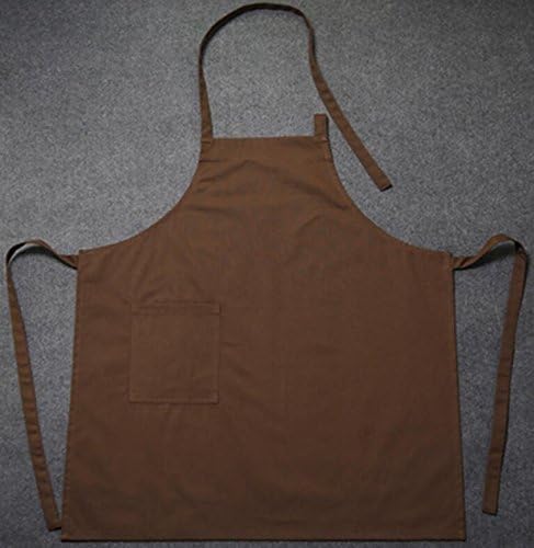 Lqchl Long Canvas Bib Apron Cafe Bar Bistro Kitchen Chef Barista Baker Diner Uniform Waiter Waitress Florist Work Wear,Coffee