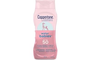 Coppertone Waterbabies Baby Sunscreen Lotion SPF 50, Gentle and Hypoallergenic Sunscreen for Babies, Water Resistant Sunscree