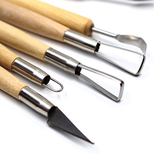 Md trade 38 Pieces Wooden Clay Sculpting Tools Pottery Carving Tool Set Sculpture Tools - Thumbnail 3