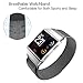 Fitbit Ionic Bands, hooroor Fully Magnetic Closure Clasp Mesh Loop Milanese Stainless Steel Ionic Band for Fitbit Ionic Smartwatch (Black Small)