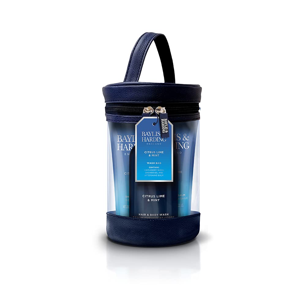 Baylis & Harding Citrus Lime & Mint Luxury Wash Bag Gift (Pack of 1) - Vegan Friendly