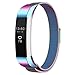 Abeky Bands For Fitbit Alta,Fit bit Alta HR 2,Metal Alta Band Magnetic Milanese Accessories Wristbands Strap Bracelet Alternative Replacement Stainless Steel with Adjustable Clasp Small Pearlescent