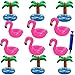 BIGTHING 12-Piece Inflatable Flamingo and Palm Tree Drink Holder