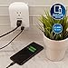 Philips 2-Outlet Extender with 2-USB Ports, Compact Adapter, Charging Station, 125V AC/15A/1875W, ETL Certified, 3 Prong, White, SPS6220WB/37