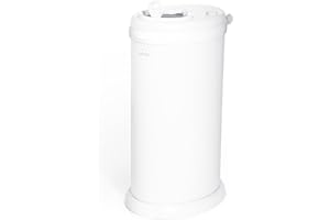 Ubbi Steel Diaper Pail, White, 2.34 ounces