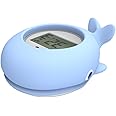 Baby Bath Thermometer with LED Display and Temperature Warning, Digital Room Thermometer & Fahrenheit Water Temperature Thermometer, Infant Bath Toys Floating Toy Safety Thermometer for Kids Newborn