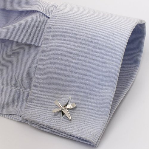 ZAUNICK Fork & Knife Cufflinks Sterling Silver