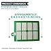 Crucial Vacuum Replacement Vacuum Filter Compatible with Eletrolux Part # H12,HF1,HF-1, Fits Electrolux EL020, EL012B, Eureka 60286, 60286A, 60286B, 60286C, Sanitaire EF26, EL020, EL012B, H13 (2 Pack)