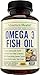 Omega 3 Fish Oil Supplement - Essential Fatty Acids 100% All Natural, Non-Gmo & Gluten Free. Pills for Brain, Memory, Focus, Cognition, Joints, Eyes & Skin. 60 Lemon Flavor Sofgels. Made in USA
