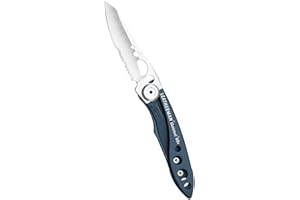 LEATHERMAN, Skeletool KBX Pocket Multitool with Knife and Bottle Opener, Columbia Blue