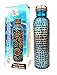 Rastogi Handicrafts New Creation Copper water Bottle for Ayurveda Benefit water storage Hand Hammered Tumbler (blue)