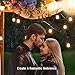 LED Outdoor String Lights, TaoTronics 50ft Commercial Grade Outdoor Patio Lights, Heavy Duty Weatherproof Strand with 16xS14 LED Bulbs (One Spare), Connect up to 30 String Lights, UL588 & ETL Approved