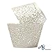 A&S Creavention Vine Cupcake Holders Filigree Vine Designed Decor Wrapper Wraps Cupcake Muffin Paper Holders - 50pcs (Cream)