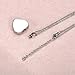 HooAMI Cremation Jewelry Birthstone Name Cremation Urn Necklace - Personalized & Custom Made (Silver Heart)