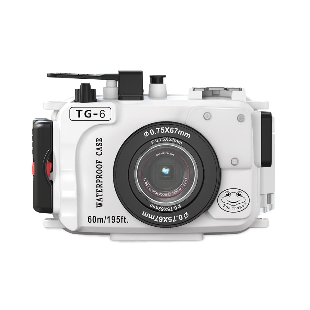 Sea frogs for Olympus TG-6 195FT/60M Underwater Camera Waterproof Diving housing (Housing + Red Filter)