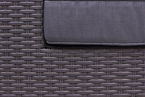 essella Polyrattan Garnitur Bahamas in Grau Flachgeflecht – Bild 6
