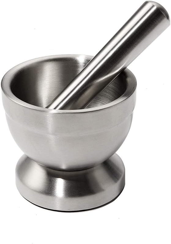 Dealglad Stainless Steel Mortar and Pestle Garlic Pepper Spice Herb