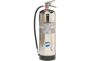 Buckeye 50000 Stainless Steel Water Pressurized Hand Held Fire Extinguisher with Wall Hook, 2.5 Gallon Agent Capacity, 7" Dia