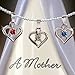 The Bradford Exchange A Mother's Heart Birthstone Charm Angel Figurine: Personalized Gift for Mom (White)