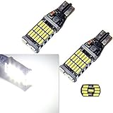Bulbeats 1000 Lumens Canbus Error Free 2 x 45-BT Chipsets 921 912 W16W LED Bulbs For Backup Reverse Lights, Xenon White 6000K