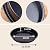 9 Inch Pizza Making Tools Household Oven Pizza Pan Knife Shovels Oil Brush 5pcs Black Cooking Utensils Baking Sheet Sets