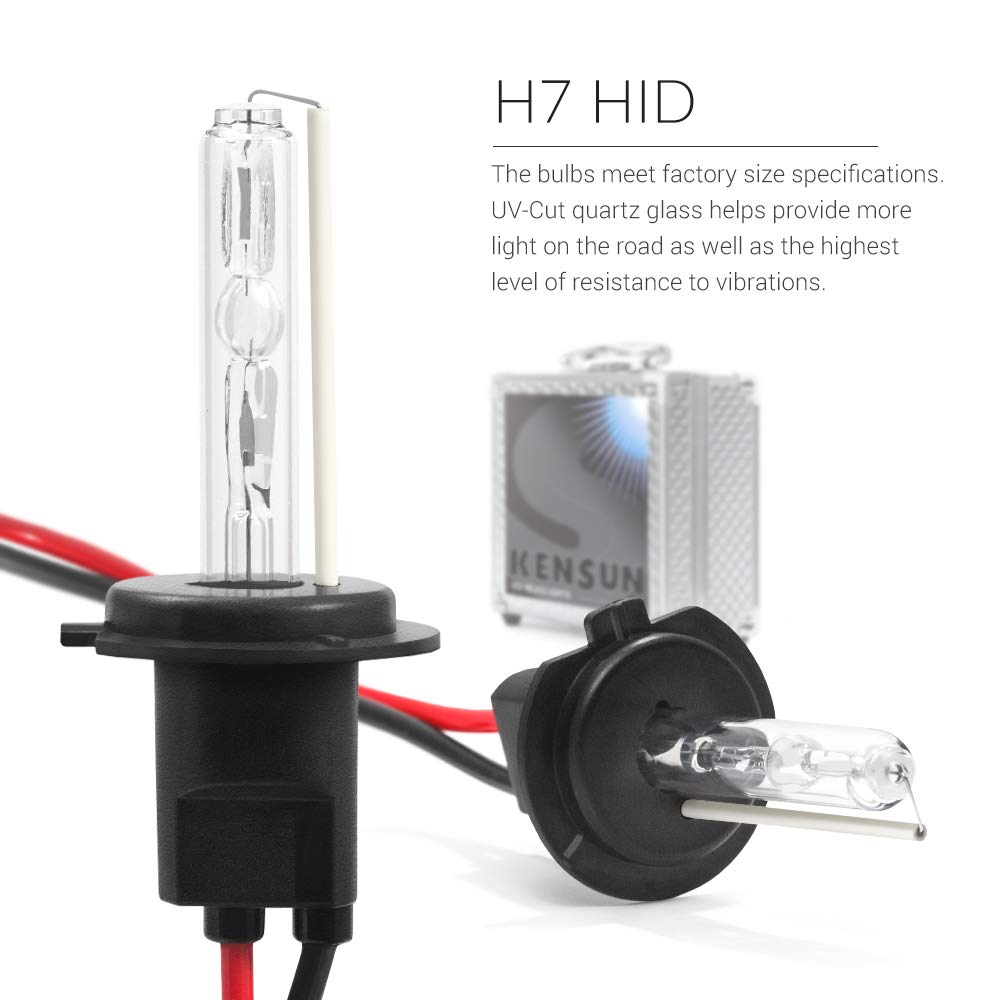 Kensun HID Xenon H7 Conversion Kit "ALL COLORS" 6000k 2 Year