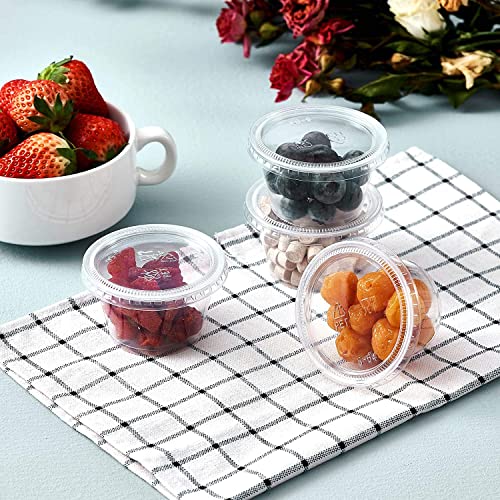 Mr. Miracle Jello Shot Souffle Cups and Lids. 1Ounce. Translucent