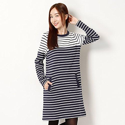 Amazon Co Jp アーノルドパーマー タイムレス レディース Arnold Palmer Timeless ワンピース 裏起毛ボーダー ワンピース 38ネイビー 2 M 服 ファッション小物