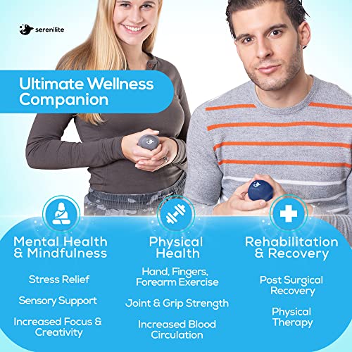 Serenilite Hand Therapy Exercise Stress Ball Bundle, Stress Ball 2.0